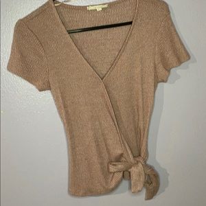 Purple pinkish v neck shirt